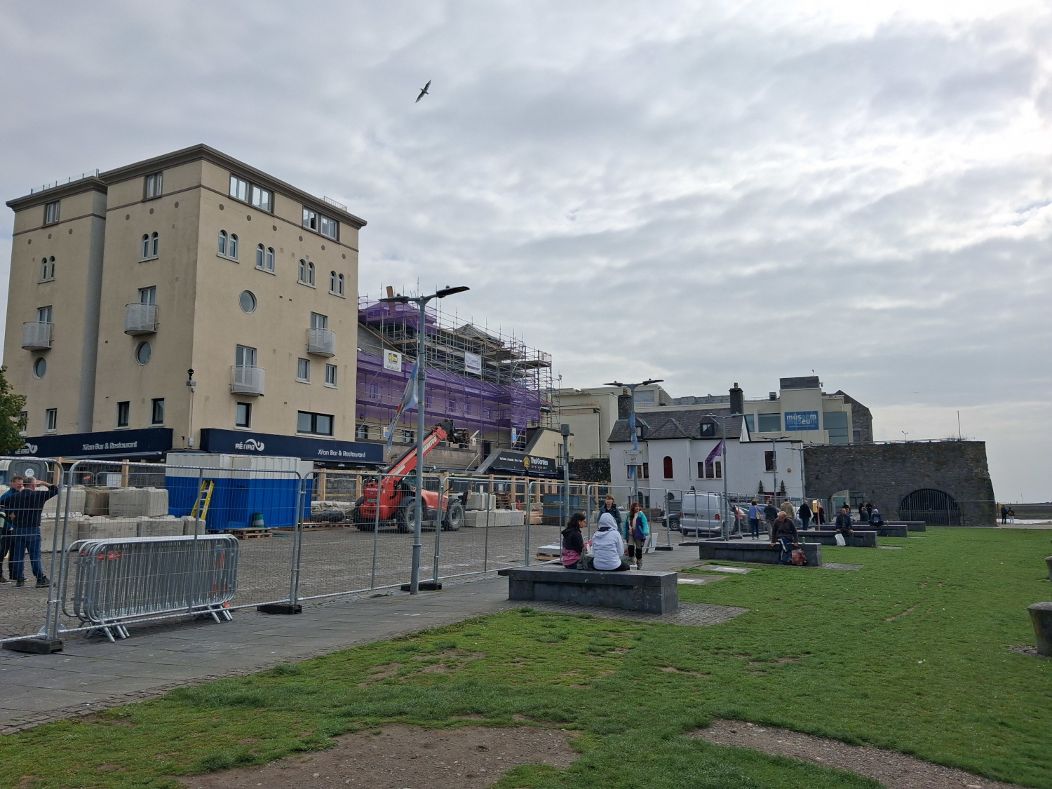 Construction works beside Comerford House at Spanish Arch, Galway City
